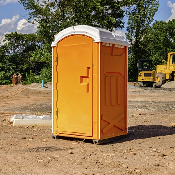 can i customize the exterior of the porta potties with my event logo or branding in Audubon